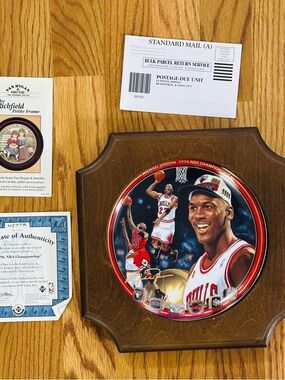Upper Deck Michael Jordan 1996 NBA Championship Plate WITH COA